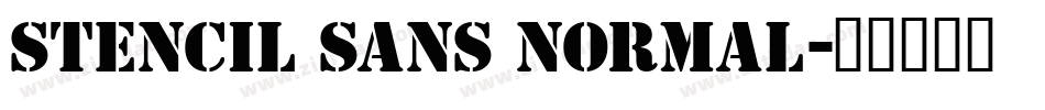 Stencil Sans Normal字体转换